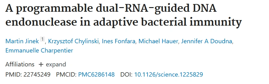 CRISPR-Cas9 Dual-RNA-Guided Endonuclease