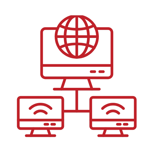 Computer Networks Cloud Computing and Cybersecurity Icon